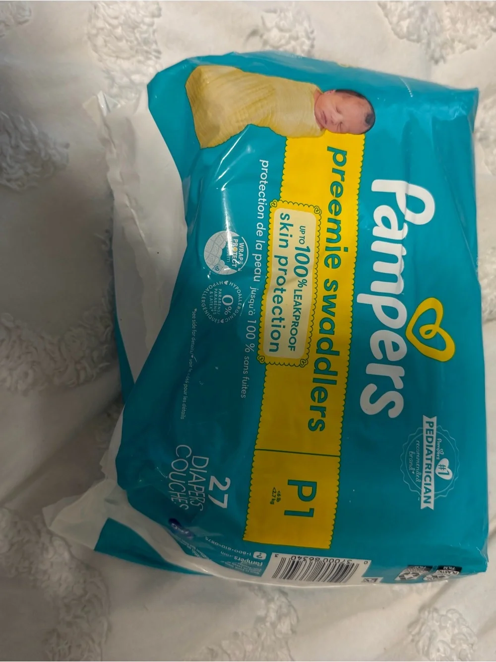 5 FOR $10 BABY BUNDLE - Pampers Preemie Swaddlers P1 Newborn Diapers